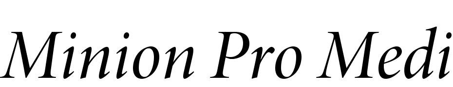 Minion Pro Medium Italic Display Font Download Free